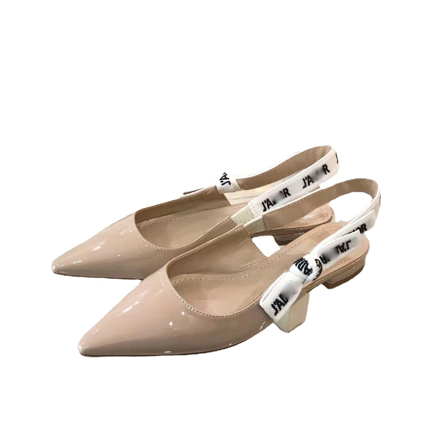 Low heel hollowed-out back platform sandals